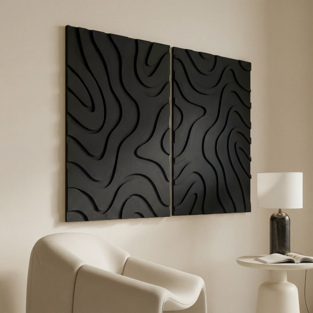 Maris | color: Midnight Black; Frame style: Single / Set of 2