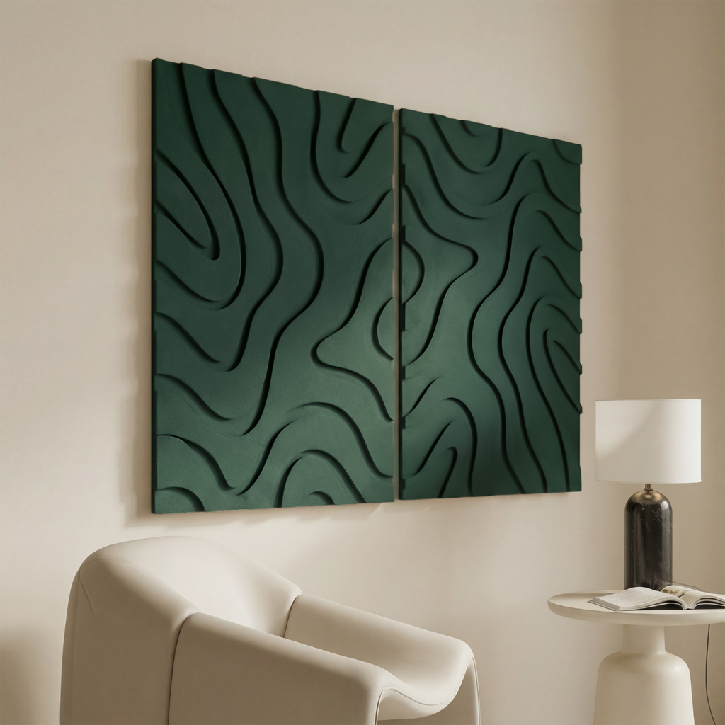 Maris | color: Forest Green; Frame style: Set of 2