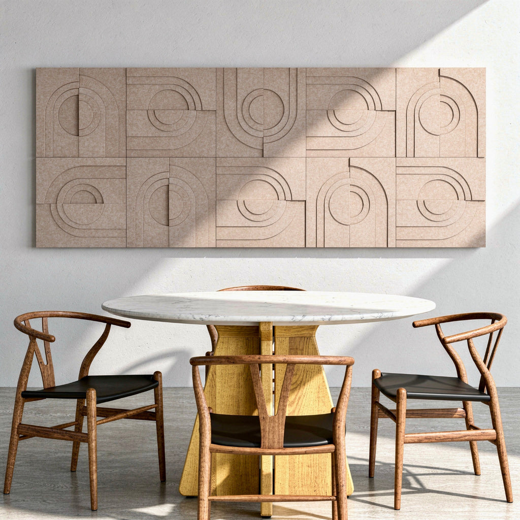 Solis Tile | color: Sahara Beige; Frame Style: Set of 10