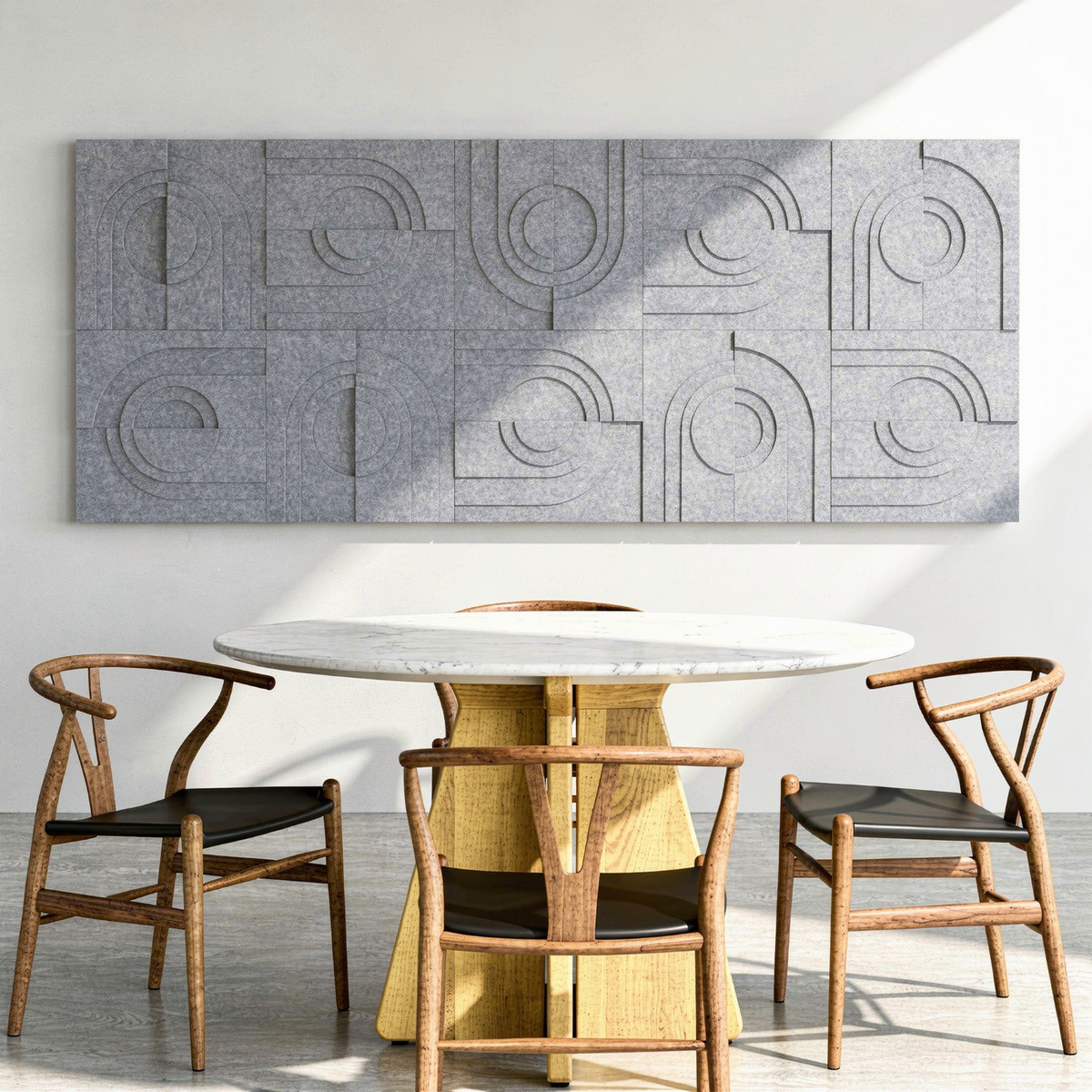 Solis Tile | color: Stone Grey; Frame Style: Set of 10
