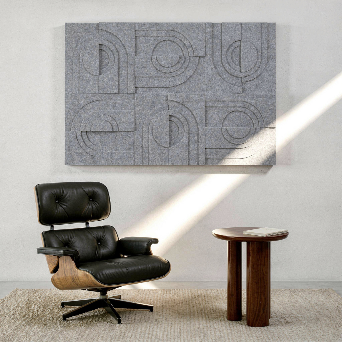 Solis Tile | color: Stone Grey; Frame Style: Set of 6