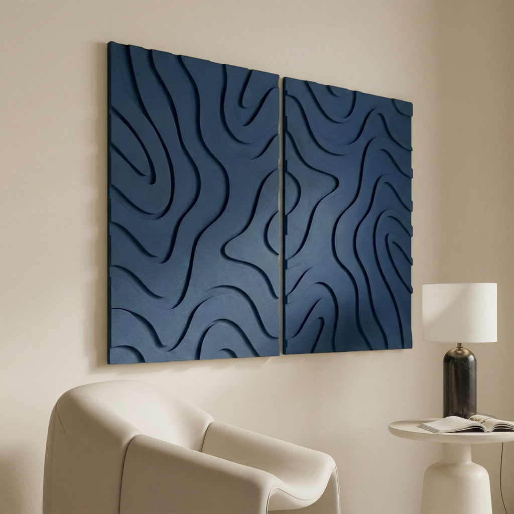 Maris | color: Ocean Blue; Frame style: Set of 2