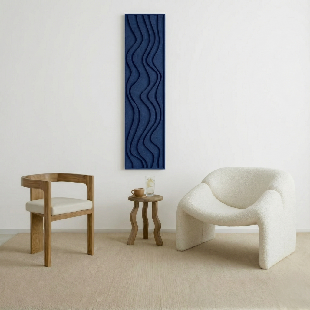 Flow Thin | color: Ocean Blue; frame style: Single / Right