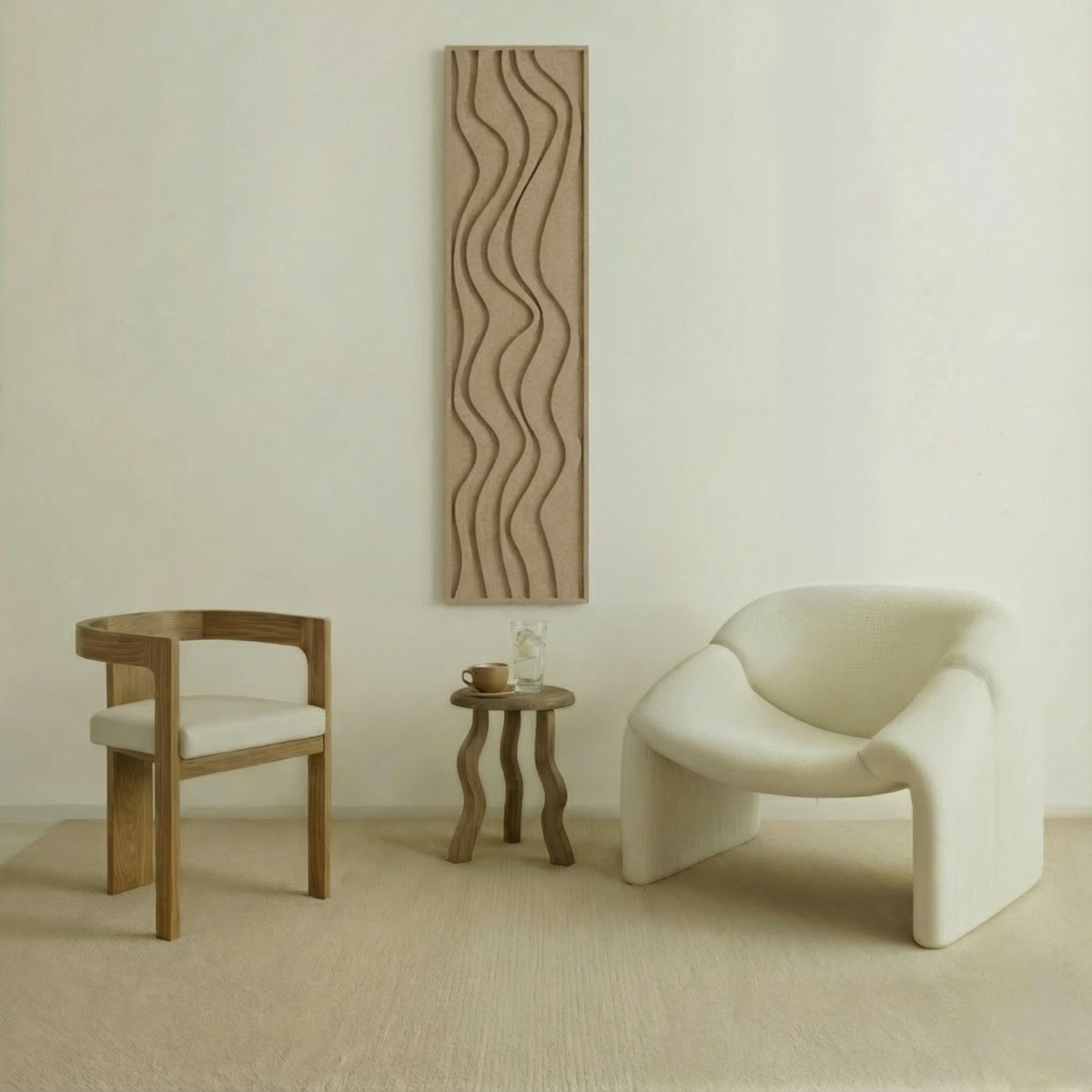 Flow Thin | color: Sahara Beige; frame style: Single / Right