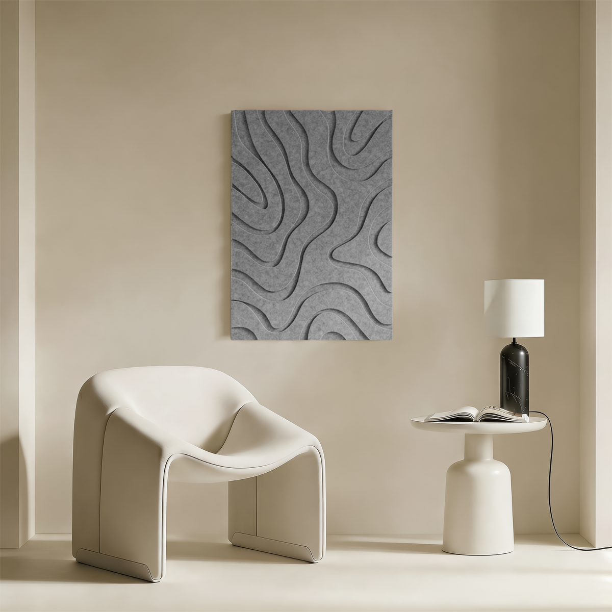 Maris | color: Stone Grey; Frame style: Single / Left