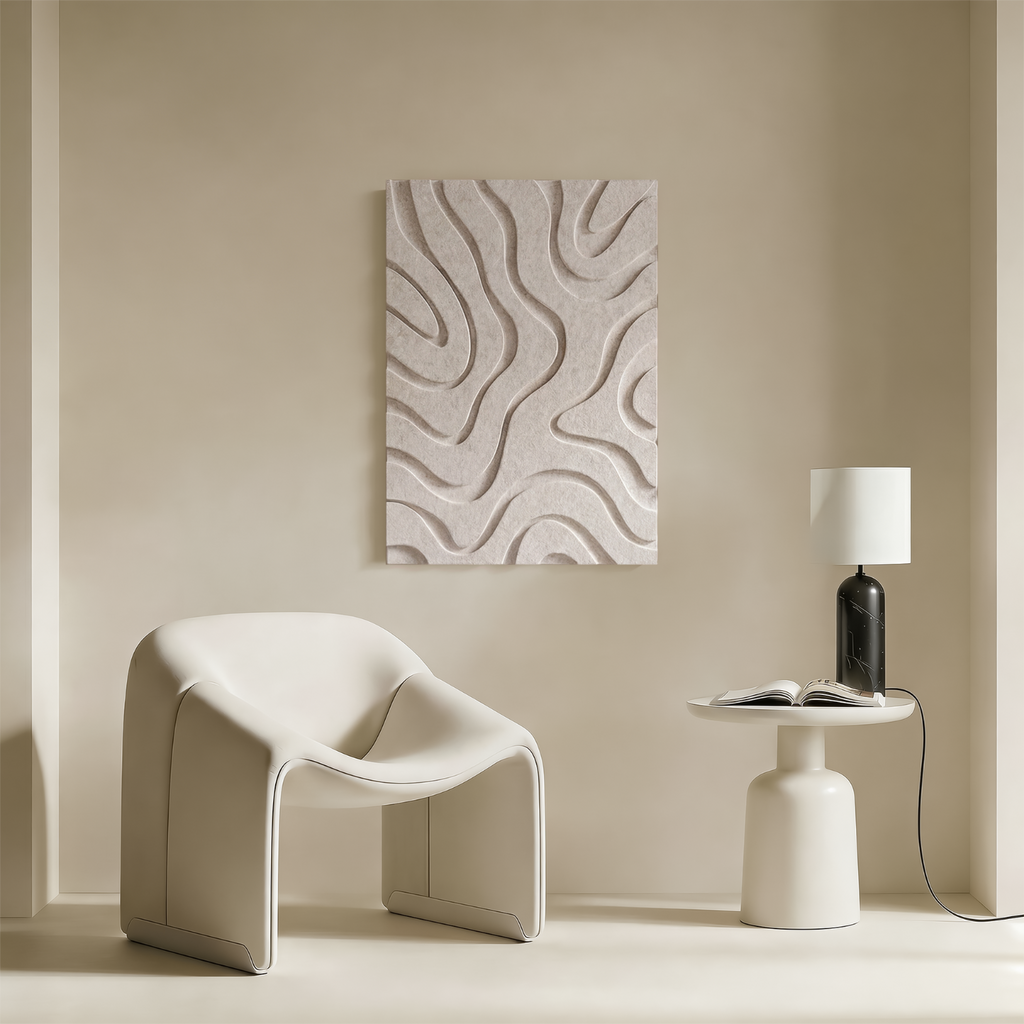 Maris | color: Ivory White; Frame style: Single / Left