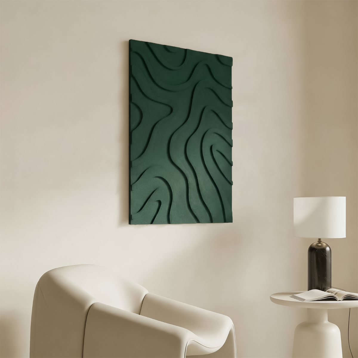 Maris | color: Forest Green; Frame style: Single / Right