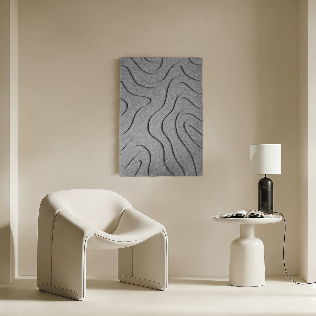 Maris | color: Stone Grey; Frame style: Single / Right