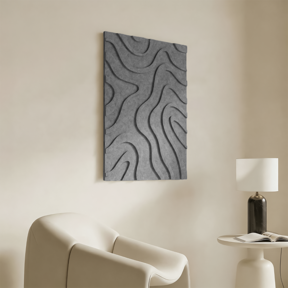 Maris | color: Stone Grey; Frame style: Single / Right