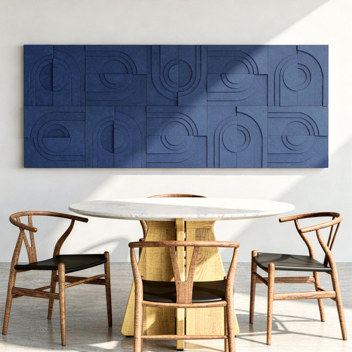 Solis Tile | color: Ocean blue; Frame Style: Set of 10