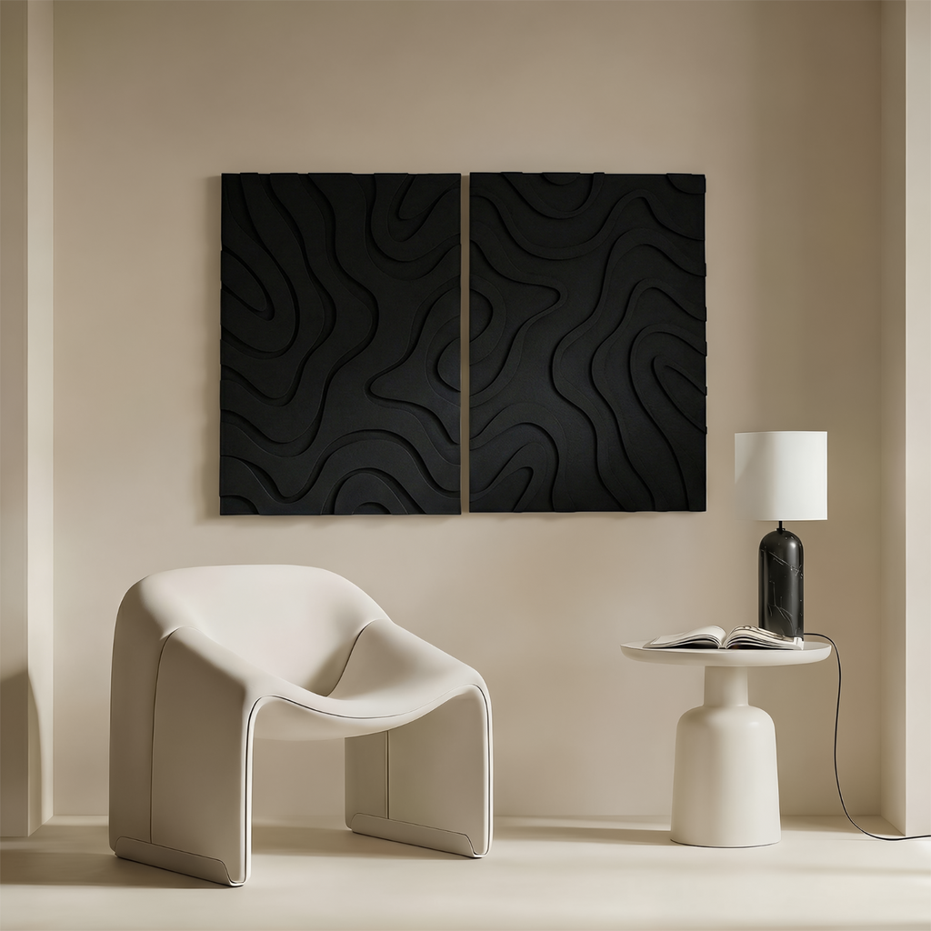 Maris | color: Midnight Black; Frame style: Single / Set of 2
