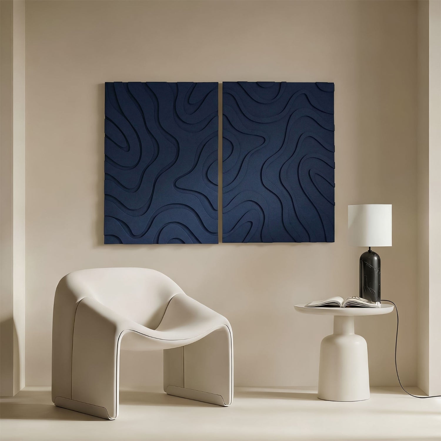 Maris | color: Ocean Blue; Frame style: Set of 2