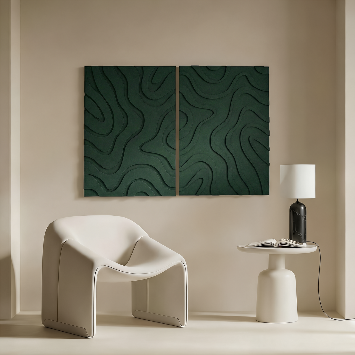 Maris | color: Forest Green; Frame style: Single / Set of 2