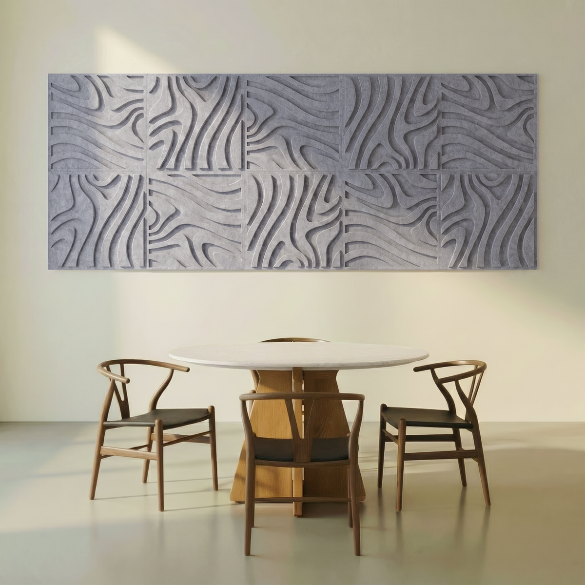 Swirl Tile | color: Stone Grey; Frame style: set of 10