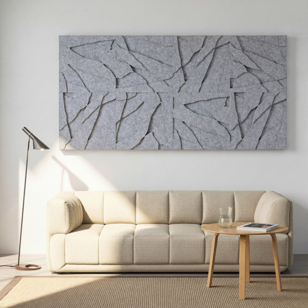 Rock Tile | color: Stone Grey; Frame Style: set of 8