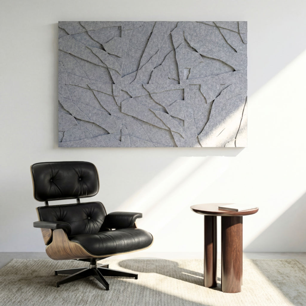 Rock Tile | color: Stone Grey; Frame Style: set of 6